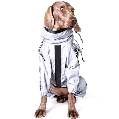 Reflective Dog Jumpsuit Waterproof Raincoat