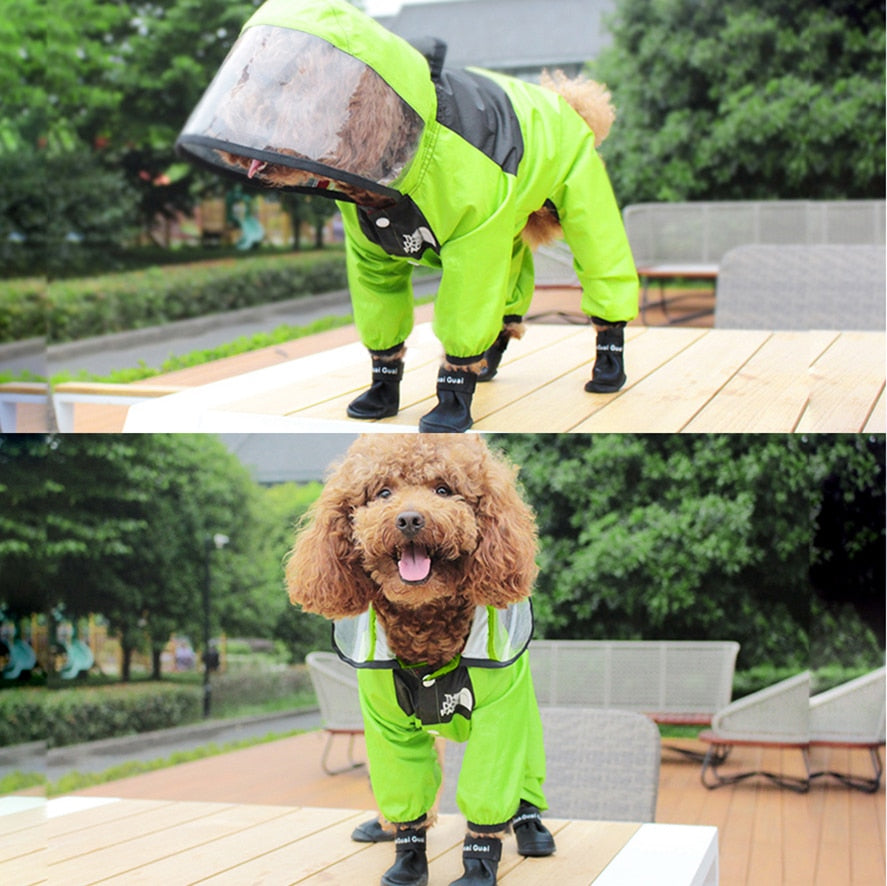 Waterproof Pet Raincoat with Transparent Hood-Suitable for Dogs & Cats