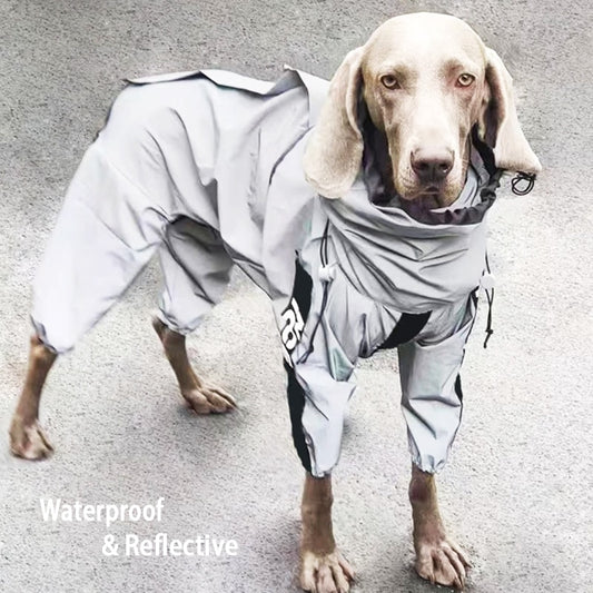 Reflective Dog Jumpsuit Waterproof Raincoat